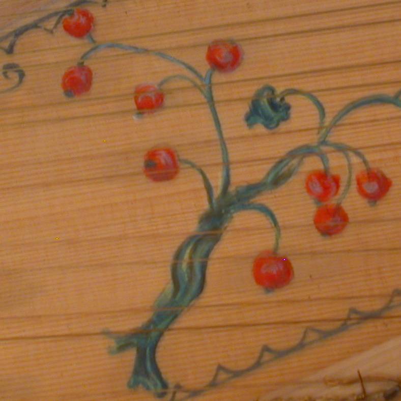 Detail aus dem Cembalo-Resonanzboden