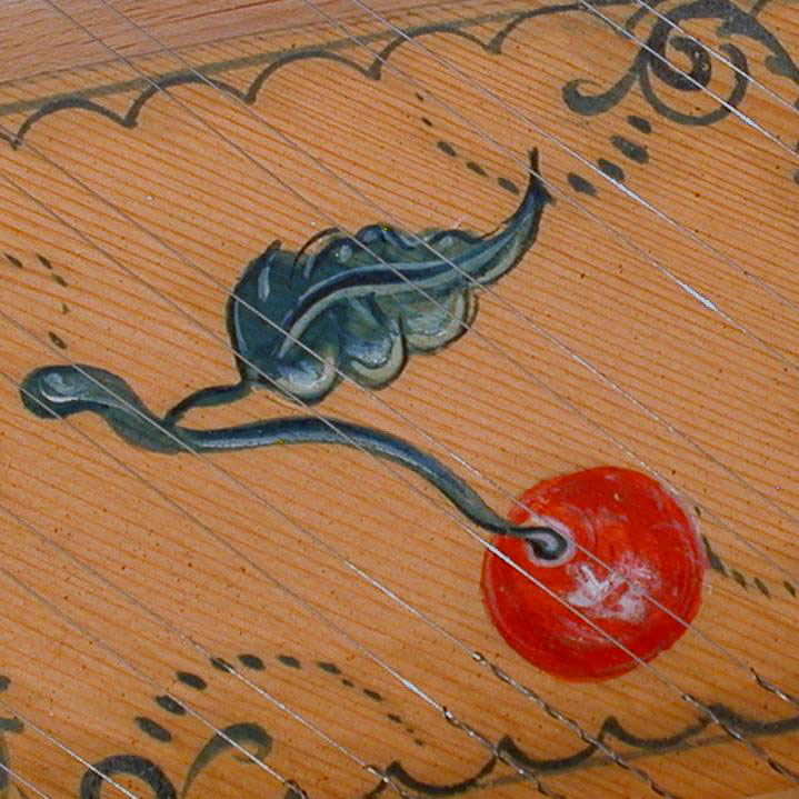 Detail aus dem Cembalo-Resonanzboden