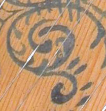 Detail aus dem Cembalo-Resonanzboden