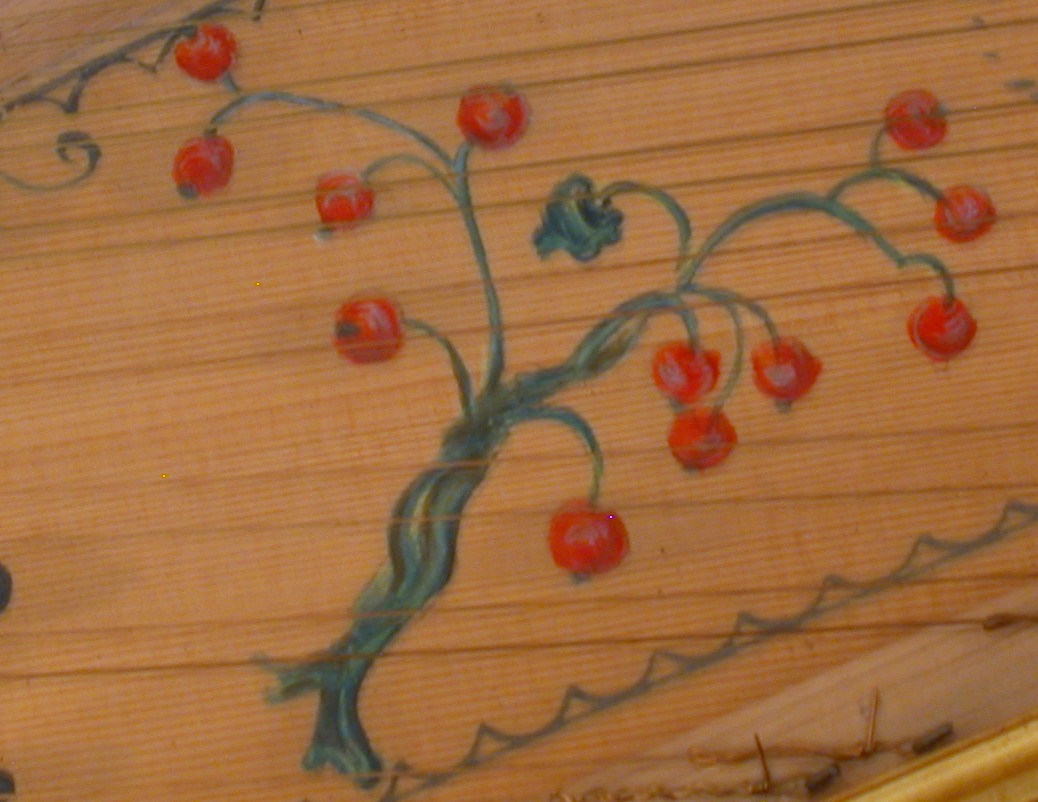 Detail aus dem Cembalo-Resonanzboden