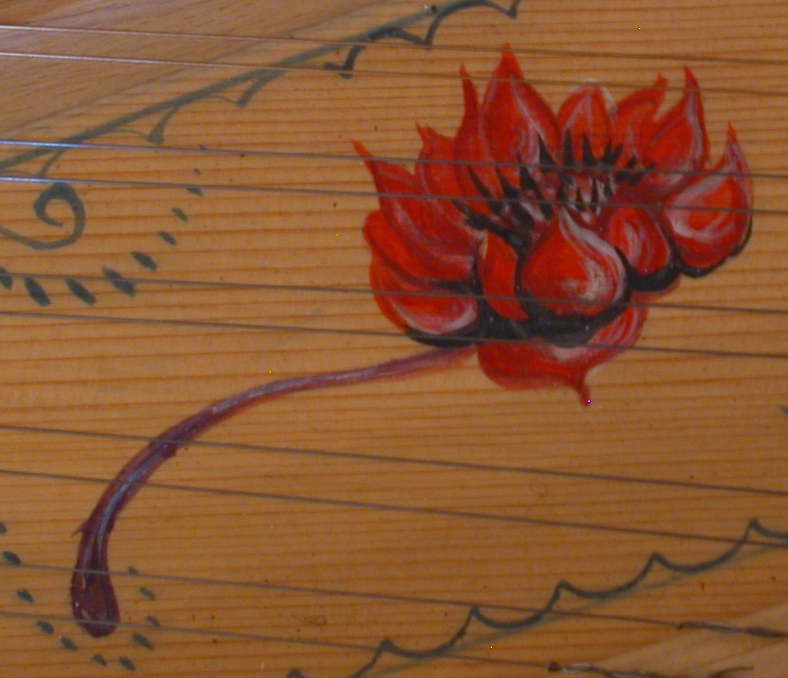 Detail aus dem Cembalo-Resonanzboden